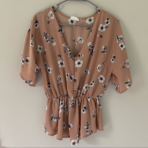 Sienna Sky Tops - Sienna Sky Pink Floral Blouse Size Medium